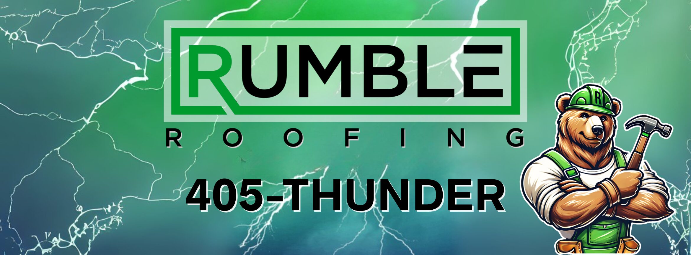 Rumble Roofing Phone Number and Logo